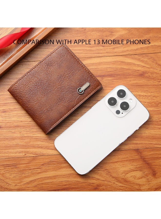 جيانغ بي أو محفظة جلدية قصيرة للرجال الأكثر مبيعًا - محفظة ثنائية الطي مناسبة للعمل والمناسبات غير الرسمية مع فتحات للبطاقات، ومحفظة نحيفة من الجلد مزودة بمشبك نقود للبيع بالجملة وجاهزة للتخزين - Image 2