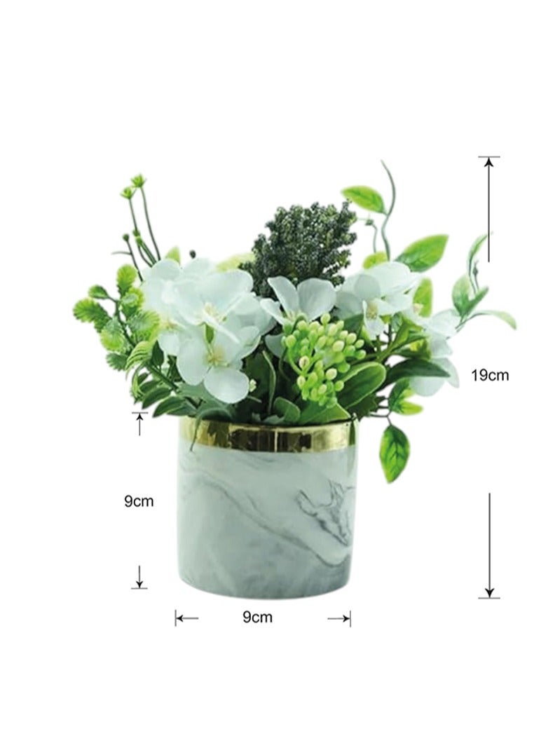 BABAZAM Artificial Flowers Floral Arrangements For The Center Of The Kitchen Table Artificial Silk Flowers For Decoration Of The Room Blue 19x9x9  - Image 1
