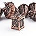 Cusdie 7Piece Lantern DND Dice SetMetal Dice with Skull Dice Bag Perfect for Tabletop RPGs Board Games Gifting and CollectingAncient Copper - Image 4