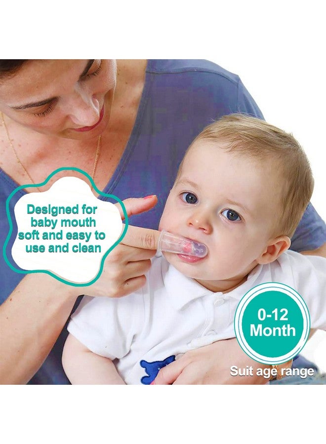Bassion Baby Toothbrush Set, 6 Pcs Soft Infant Finger Toothbrush with 6 Boxes, Newborns Toddler Silicone Baby Tooth Brush 0-6 Months 6-12 Months - Image 2