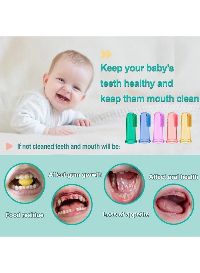Bassion Baby Toothbrush Set, 6 Pcs Soft Infant Finger Toothbrush with 6 Boxes, Newborns Toddler Silicone Baby Tooth Brush 0-6 Months 6-12 Months - Image 5