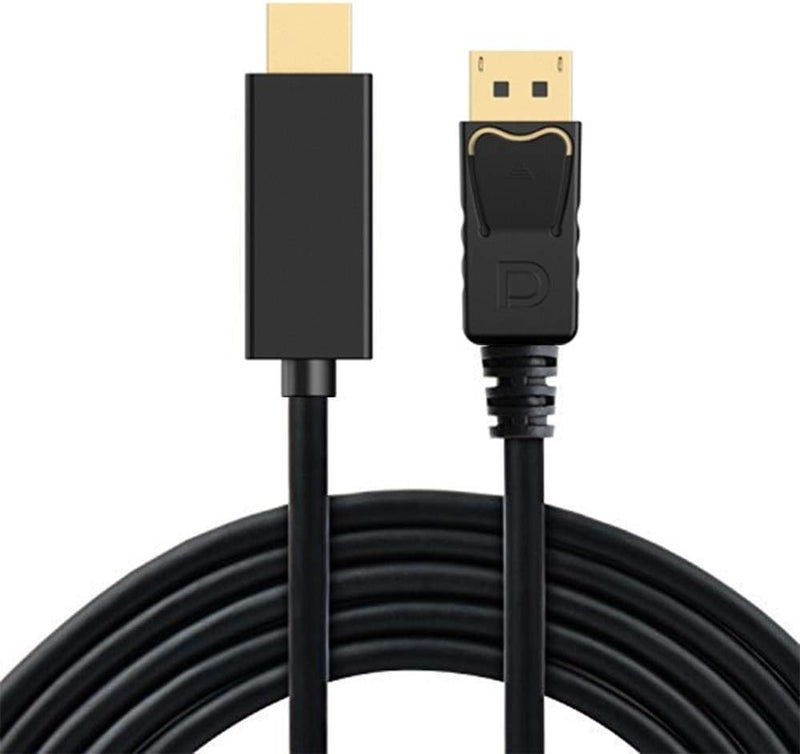 1.8m Display Port Display Port Male DP-HDMI Male Adapter Converter Cable for PC Laptop HD Projector - Image 1