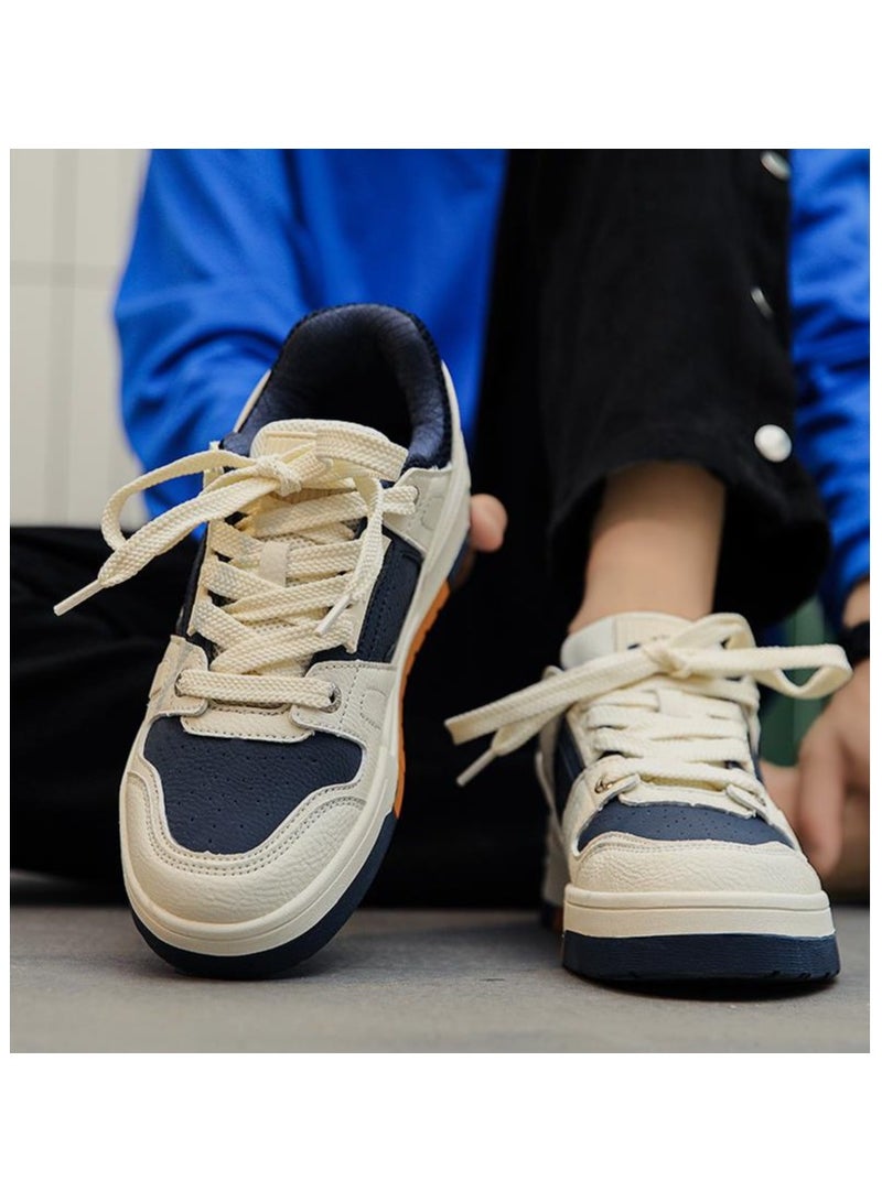 KUYING Niche design trendy shoes versatile trendy brand retro leather casual sports board shoes  - Image 3