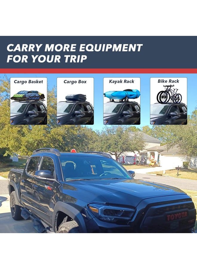 ANTS PART for 2005-2018 Toyota Tacoma Double Cab Top Roof Rack Accessories Croosbar Baggage Carrier Bars Pair Set - Image 5
