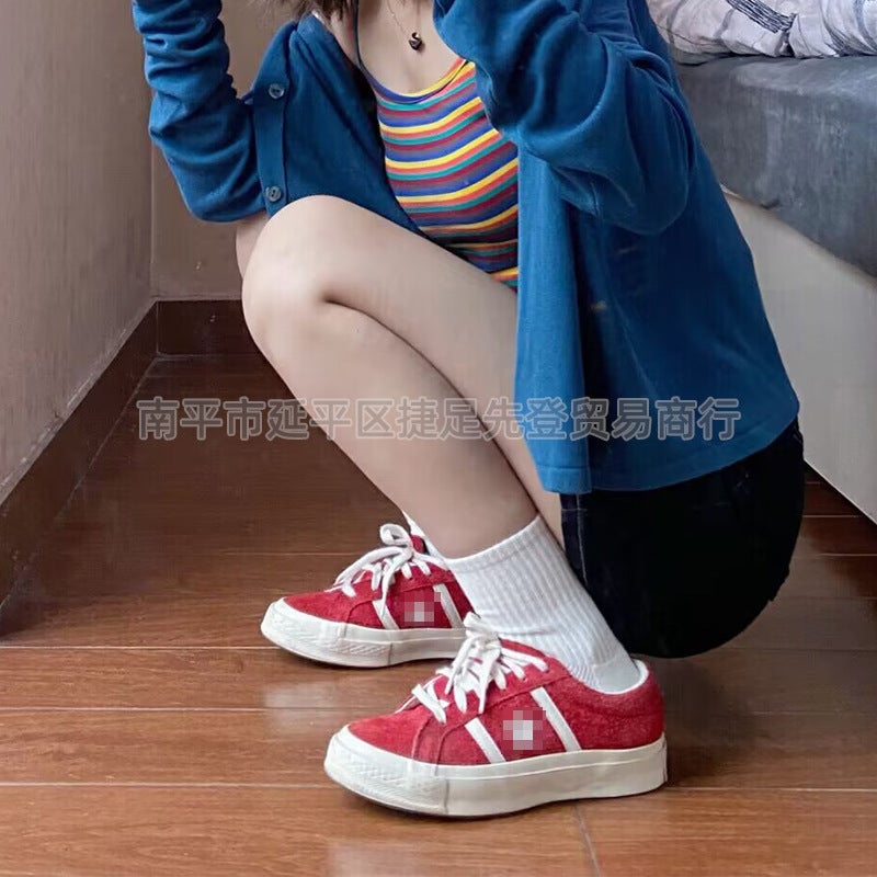 Putian Spot Fenghuo Kimura Black and White Suede Low-Top Canvas Shoes Skateboard Shoes Men and Women Sneakers Size Wholesale - Image 5