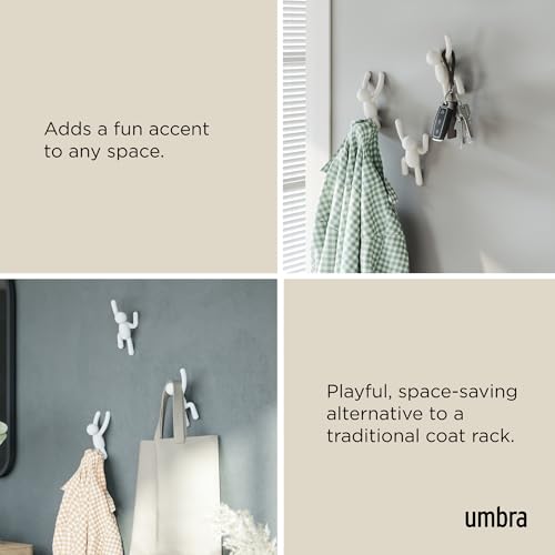 UMBRA خطافات حائط أمبرا بادي، أبيض، مجموعة من 3 - Image 4