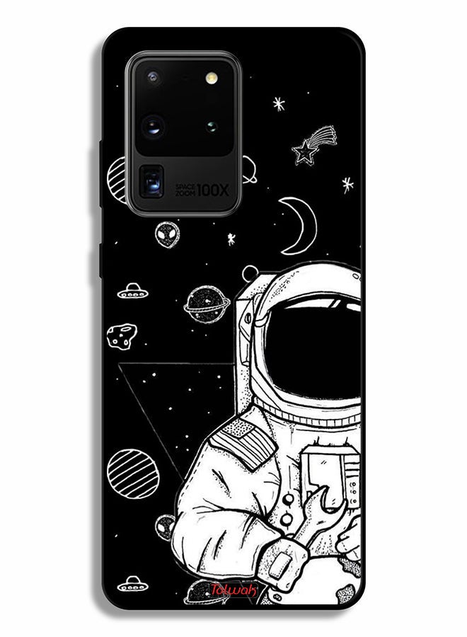 Tolwak Samsung Galaxy S20 Ultra Protective Case Cover Astronaut Art - Image 2