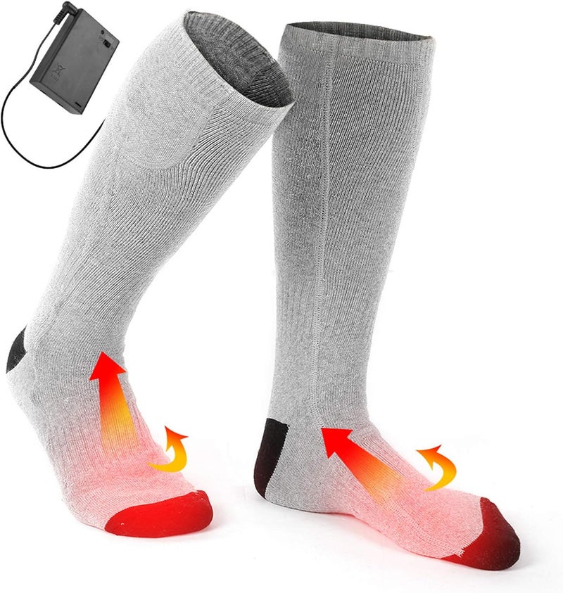 klarako Heating Socks,Winter Electric Heating Socks Men Womens Battery Thermal Sock Cotton Warming Winter Socks for Sport Outdoor Camping Hiking - Image 1