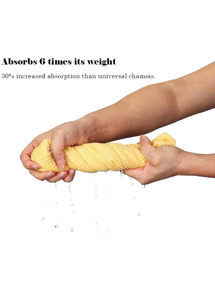 MR.SMART Mr Smart Premium Chamois Car Cleaning Cloth Set, Multi-Purpose Absorbent Towels for Auto Interior, Dashboard, Glass - Image 2