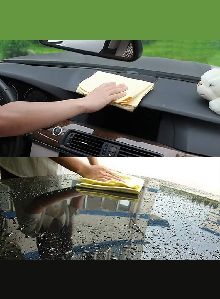 MR.SMART Mr Smart Premium Chamois Car Cleaning Cloth Set, Multi-Purpose Absorbent Towels for Auto Interior, Dashboard, Glass - Image 5