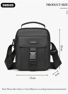 DUNISO Crossbody Bag for Men, Waterproof Shoulder Bag with Adjustable Strap, Mini Travel Messenger Bag with Multi Zipper, Small Oxford Cloth Carry Bags, Lightweight Sling Bag for Man Outdoor Daily Use  - Image 4