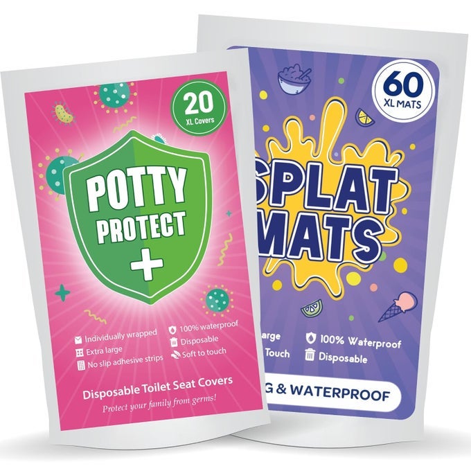 TOILET SEAT COVERS AND SPLAT MATS