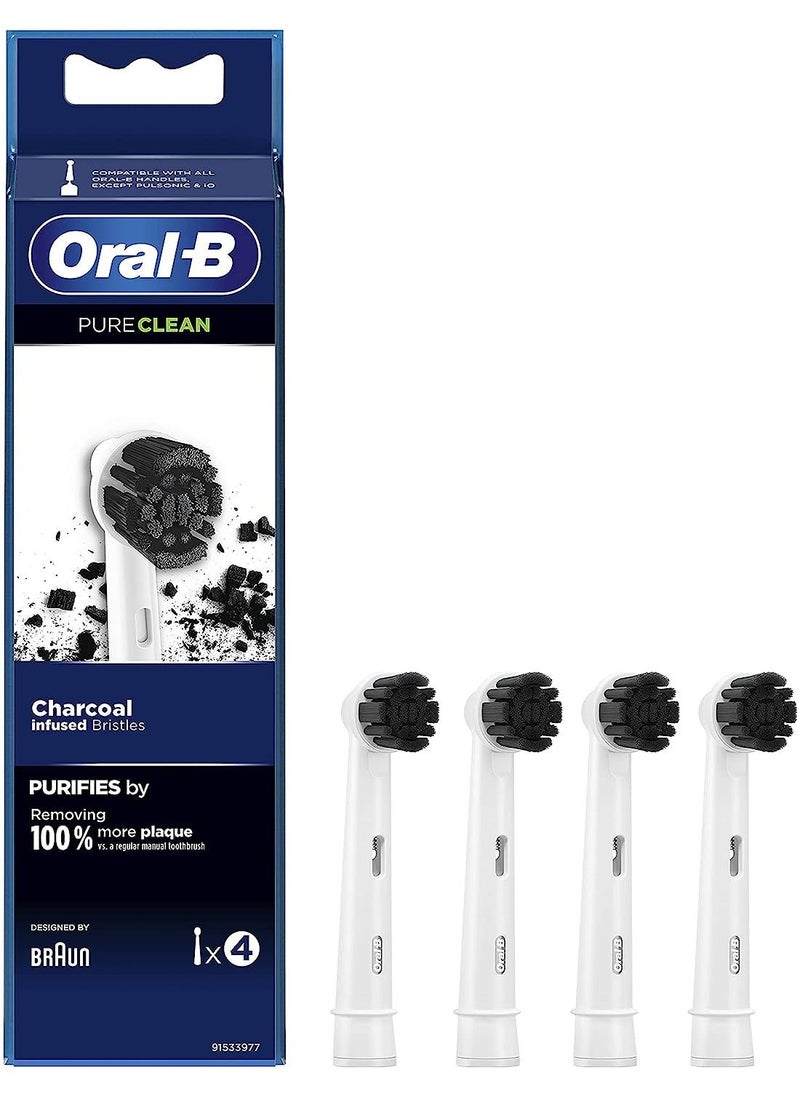 Oral-B - Pure Clean Charcoal infused Replacement Heads (Pack of 4) - Image 1