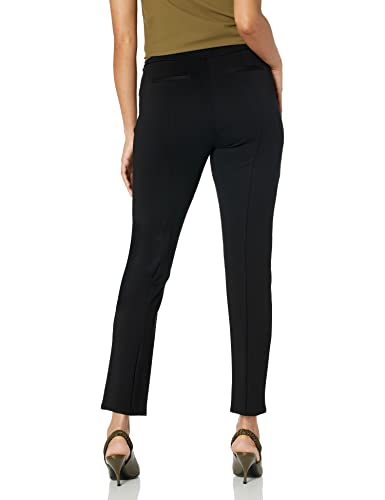 Rafaella Missy Slim Ponte Dress Pants For Women, Pull-On Waistband, 30.5” Inseam, Stretch, Comfort Fit, Flat Front (Sizes 4-16), Black, 14 - Image 2