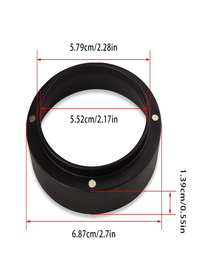 Flylin 58mm Dosing Funnel, Aluminum Coffee Dosing Ring Espresso Portafilter Funnel with Magnetic Replacement for Home Cafe Barista (58mm, Black) - Image 3