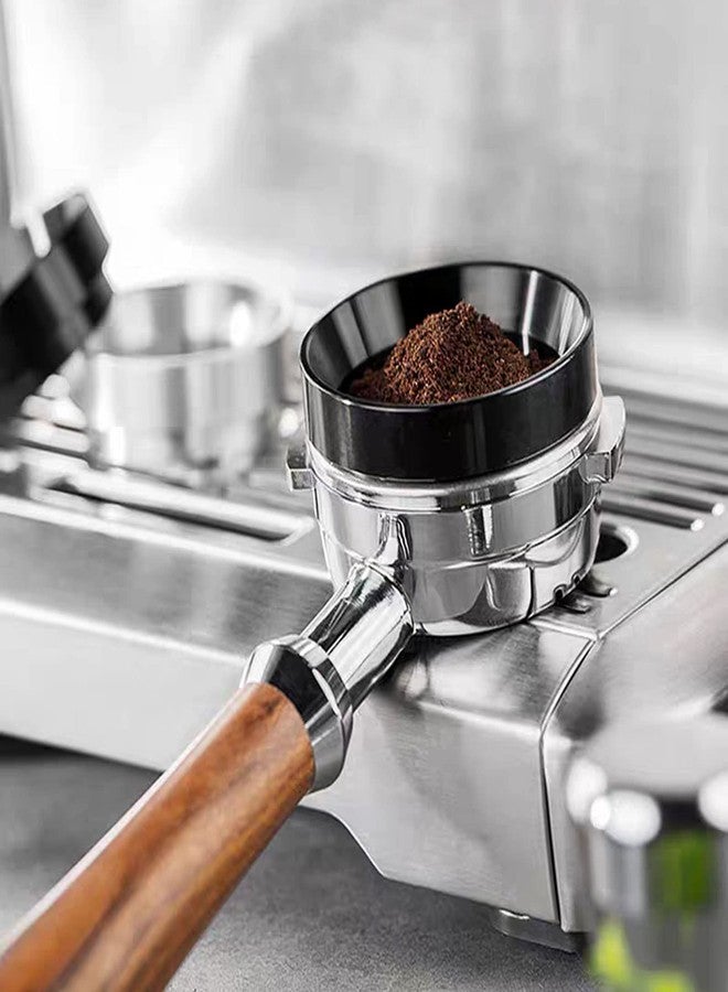 Flylin 58mm Dosing Funnel, Aluminum Coffee Dosing Ring Espresso Portafilter Funnel with Magnetic Replacement for Home Cafe Barista (58mm, Black) - Image 2
