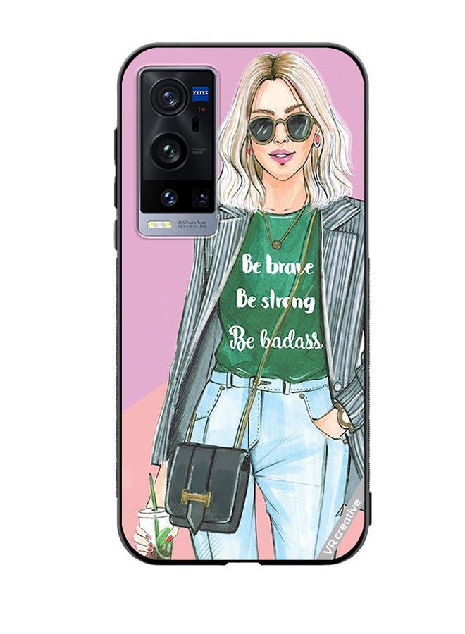 VR CREATIVE Protective Case Cover For Vivo X60 Pro Plus Be Brave Be Strong Design Multicolour - Image 1