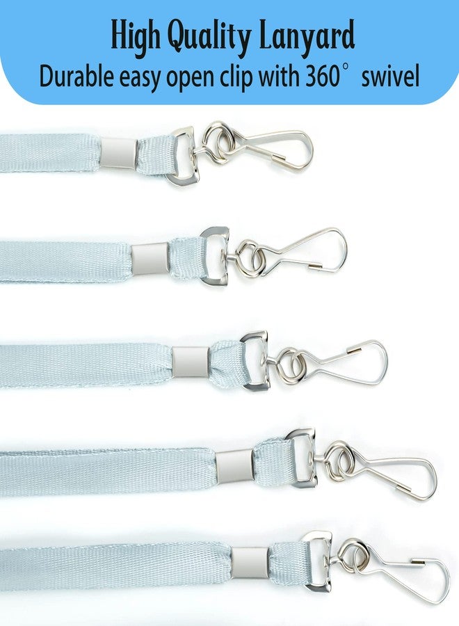 LOCONHA 50 Pack Gray lanyards Lanyards for Id Badges Lanyards Safety Badge Lanyard 18" with Swivel Hook (50, Gray) - Image 3