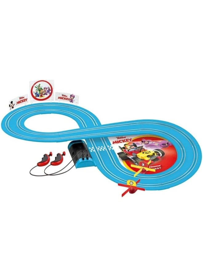Carrera FIRST Mickey On Tour Slot Car Racing Set (2.4m) I Battery-Operated I 1:43 Scale I For Ages 3+ - Image 2