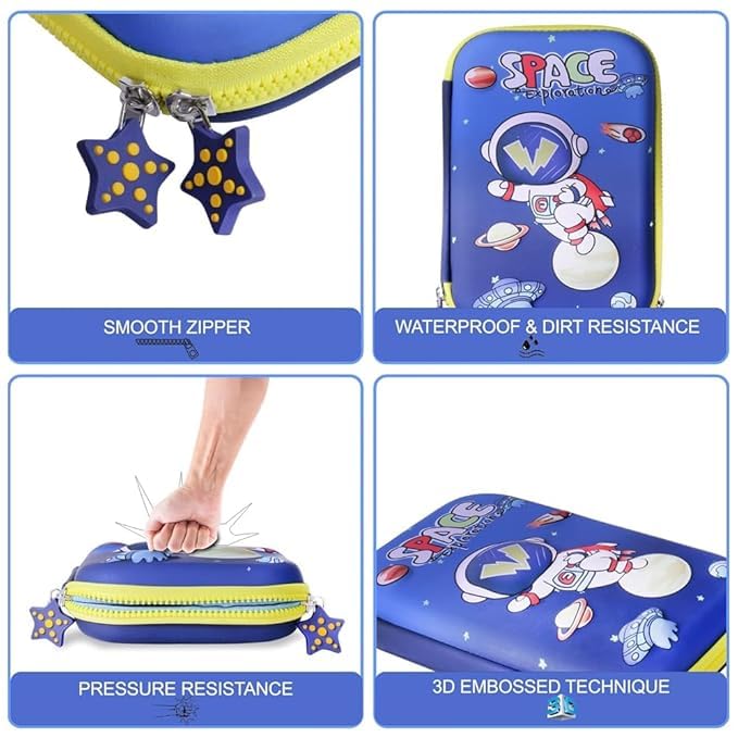 PARTEET Space 3D Pencil Pouch Box School Stationery Supply I Pen Storage Bag I Student School Supplies I Office Stationery Supplies (Pencil Pouch 1Pcs) - Image 2