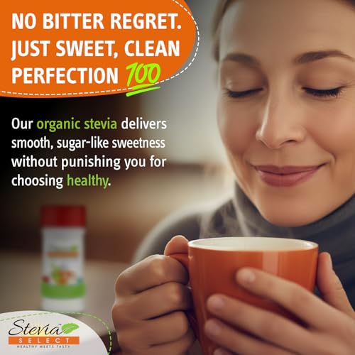 Stevia Select Organic Stevia Powder 1.25oz - Sugar Free Plant Based Pure Stevia Sweetener Stevia Extract Keto Sugar Substitute No Additives Zero Calorie - Image 3