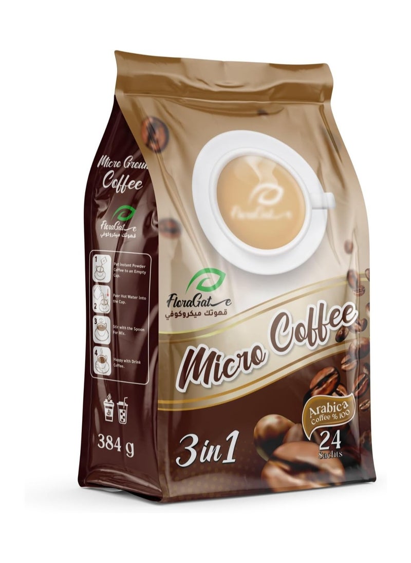 Floragate Micro Coffee 3in1  - 384g  (24 Sticks)  - Image 1