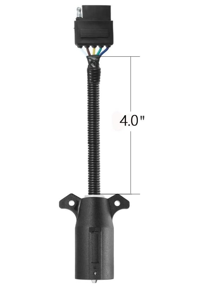 NEW SUN NEWSUN® 7 to 5 Pin Trailer Plug Adapter - 7 Way Round to 5 Way Flat Connector - Image 5