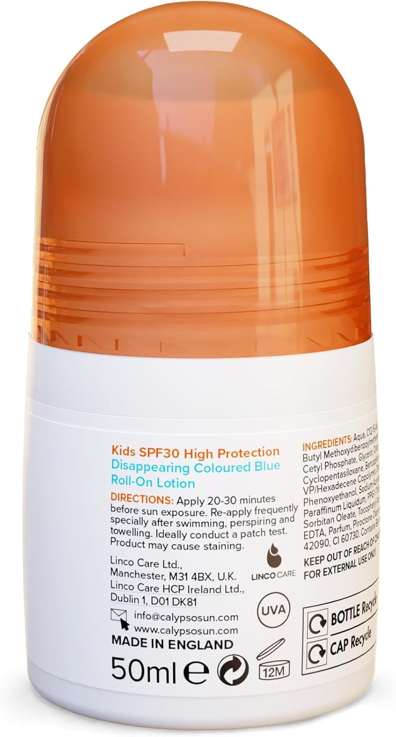 CALYPSO Kids Coloured Sun Lotion Roll-On SPF30 50 ml - Image 3