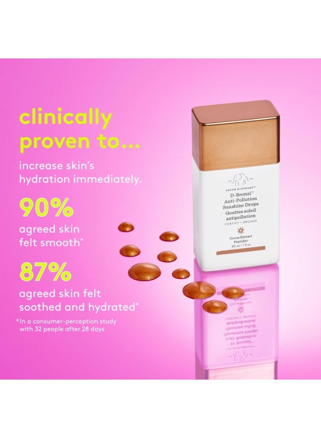 Drunk Elephant D-Bronzi Antipollution Sunshine Serum. Replenishing Face and Body Bronzing Serum for Fine Lines and Wrinkles (1 fl oz / 30 ml (Pack of 1) - Image 5