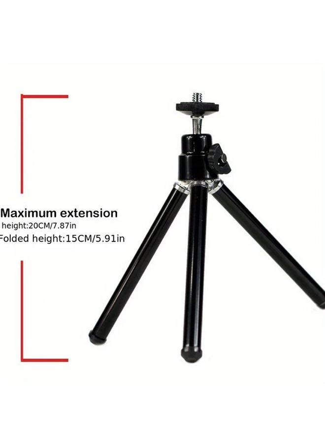 حامل تريبود أسود مضغوط لحامل كاميرا جهاز العرض وهاتف محمول - Image 3