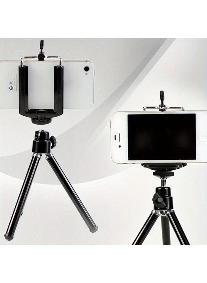 حامل تريبود أسود مضغوط لحامل كاميرا جهاز العرض وهاتف محمول - Image 2