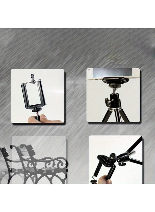حامل تريبود أسود مضغوط لحامل كاميرا جهاز العرض وهاتف محمول - Image 5