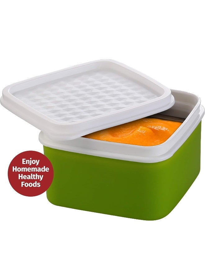 PINNACLE حاوية تخزين الطعام المعزولة للأطفال - حاويات غداء حرارية صغيرة مضادة للتسرب للأطفال - حاويات وجبات خفيفة للأطفال - حاوية طعام مربعة بغطاء محكم للسفر، أثناء التنقل، في الحضانة 3 حزمة. 8 أونصات خالية من BPA - Image 2