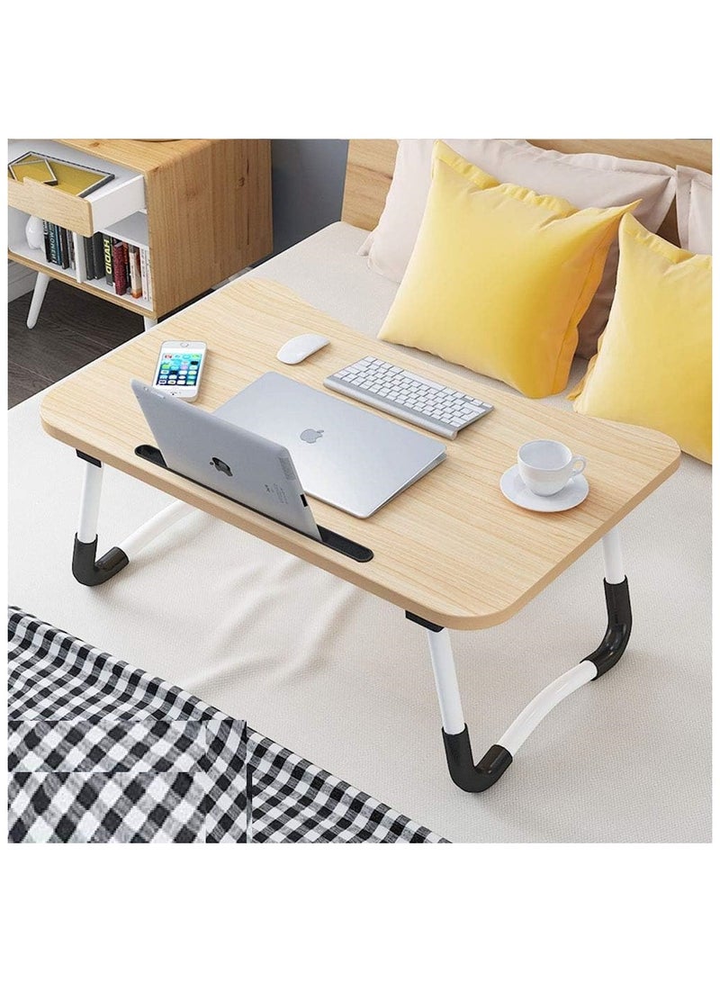 Portable Anti-slip Laptop Multi-Purpose Foldable Laptop Table With Tablet Slot - Image 1