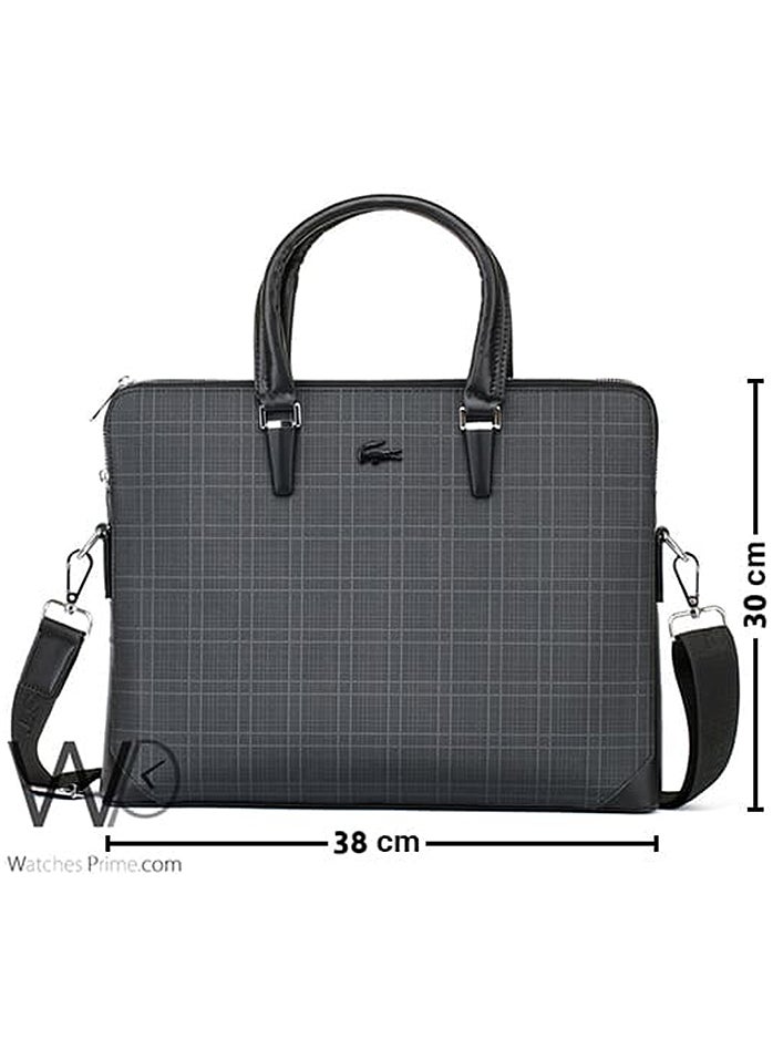 لاكوست حقيبة كمبيوتر لاكوست سوداء شنطة بيزنس للأعمال  - Image 3