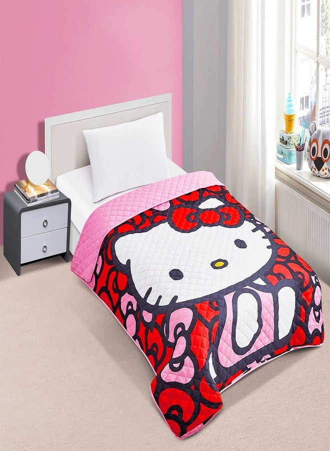 Hello Kitty Twin Bedding Set - Bundle of Hello Kitty Bedspread, Flat Sheet, Fitted Sheet, Pillowcase, Decals, More | Room Decor - Image 5
