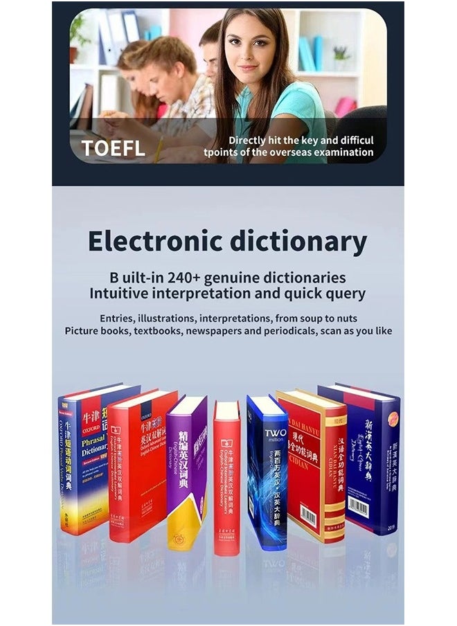 Generic - Scanning Translation Pen, OCR Digital Pen Scanner, 112 Languages Translation Device Dyslexia Reading Tool, for Meetings Learning Travelling, Book Reader, Dictionary Pen, Exam Reader Pen - Image 1