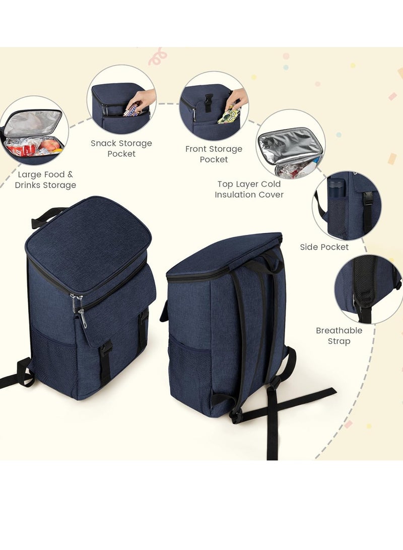 TRASSLE Cooler Backpack,30 Can Backpack Cooler Leakproof,Insulated Soft Cooler Bag,Camping Cooler,Beach Cooler,Ice Chest Backpack,Lightweight Travel Cooler Lunch Backpack for Hiking,Shopping  - Image 4