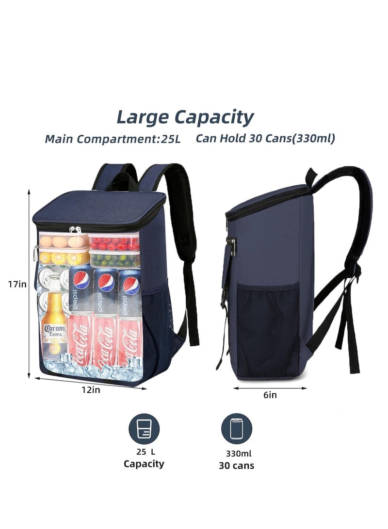 TRASSLE Cooler Backpack,30 Can Backpack Cooler Leakproof,Insulated Soft Cooler Bag,Camping Cooler,Beach Cooler,Ice Chest Backpack,Lightweight Travel Cooler Lunch Backpack for Hiking,Shopping  - Image 2