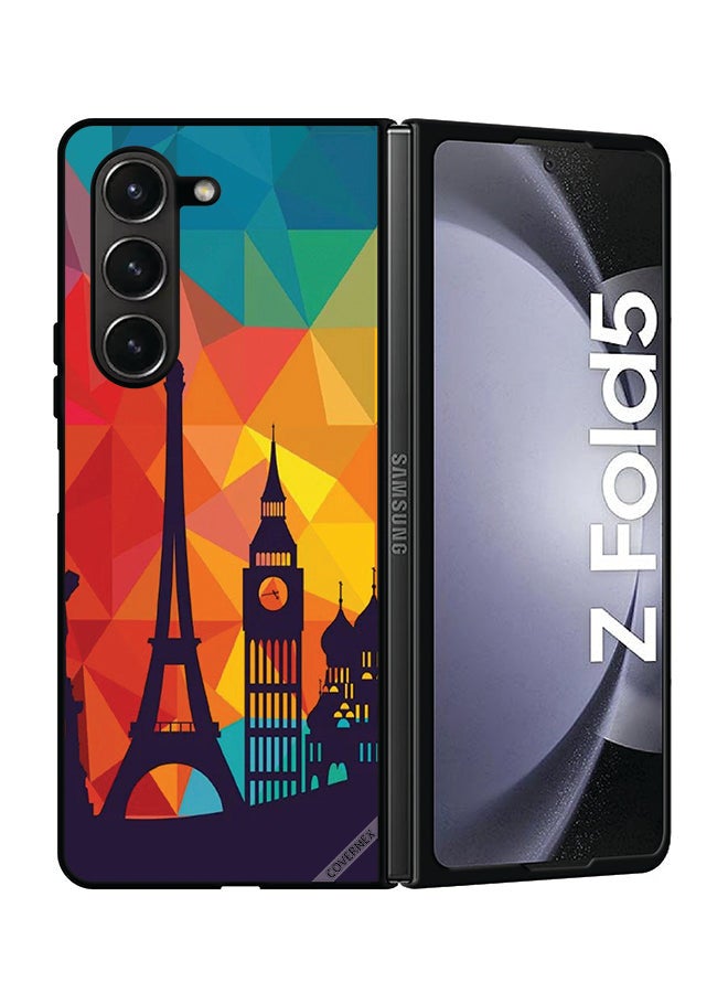 Covernex Protective Case Cover For Samsung Galaxy Z Fold 5 Colorful Pattern Paris - Image 1