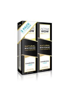 Active Wow Ctive Wow Activated Charcoal Toothpaste Charcoal Toothpaste For Whitening Charcoal Teeth Whitening Made With Organic Coconut Oil & Xylitol Charcoal Activated Toothpaste (4 Ounce (Pack Of 2))  - Image 2