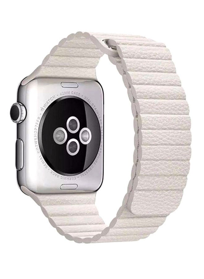 NIBEMINENT Replacement Band For Apple Watch Series 3/2/1 White - Image 2