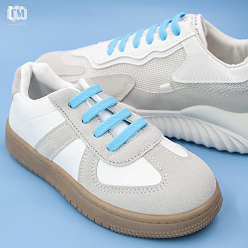 INMAKER No Tie Shoe Laces for Adults and Kids, Elastic Shoelaces for Sneakers, Rubber Silicone Tieless Laces - Image 2