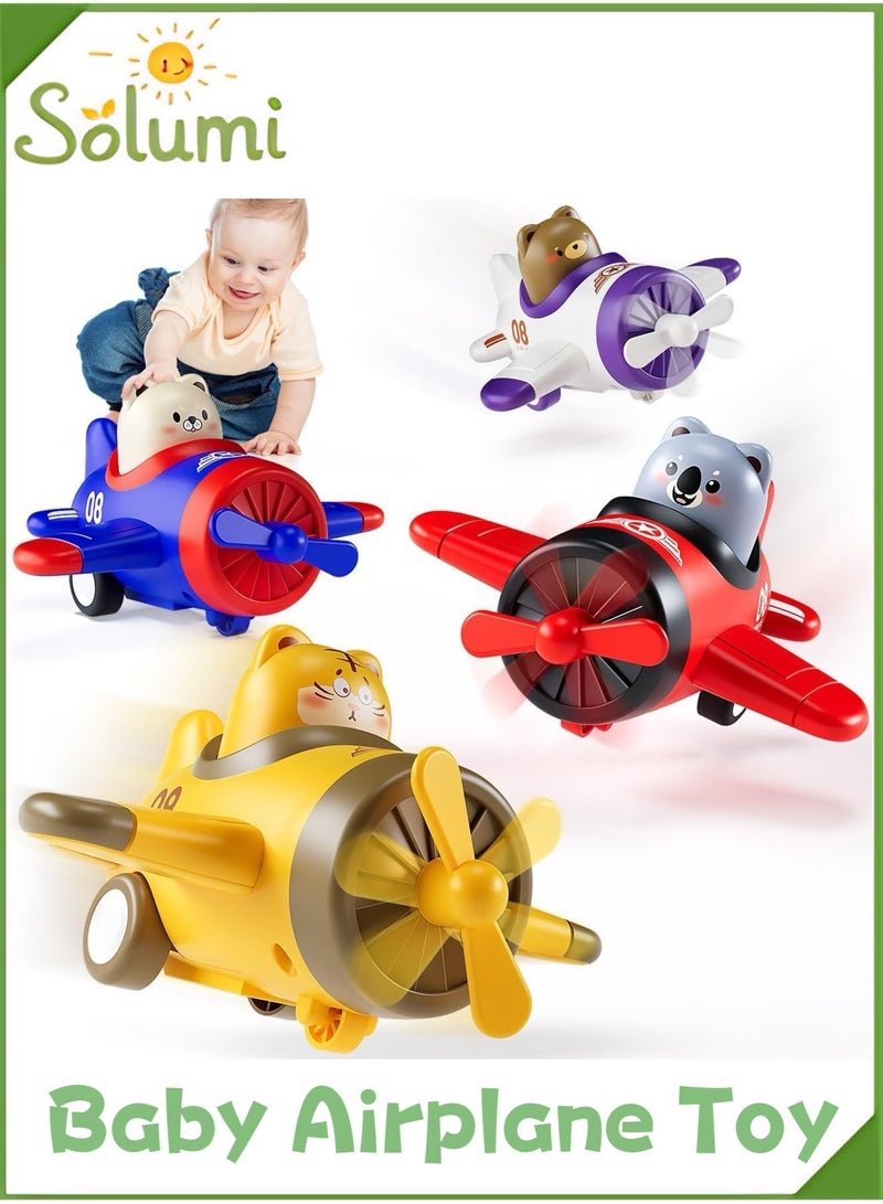Solumi 【Press & Go Car Toys for Toddlers】Airplane Shape Friction-Powered Toy for Boys & Girls Ages 1-3 – Fun Early Learning Toys to Improve Motor Skills & Hand-Eye Coordination - Image 1