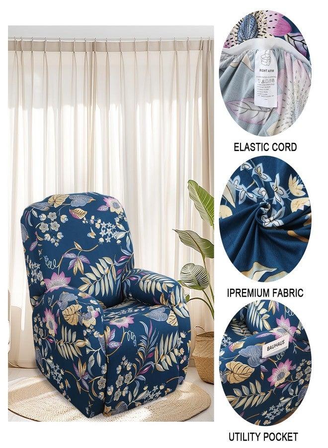 FUANGUI Recliner Chair Cover 4-Pieces Lazyboy Cover for Recliner Chair with Storage Pockets Furniture Protector for Living Room, Jacquard Sofa Slipcover for Kids, Pets, Dog and Cat, 12 - Image 3