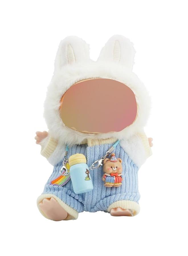 Clothes for Labubu, Accessories for Labubus, Clothes Set for Labubu Dolls, Adorable Chic 2 PCS Set Ornaments Jumpsuit for LABUBU Doll Accessories (No Doll) (Jumpsuit-Blue) 