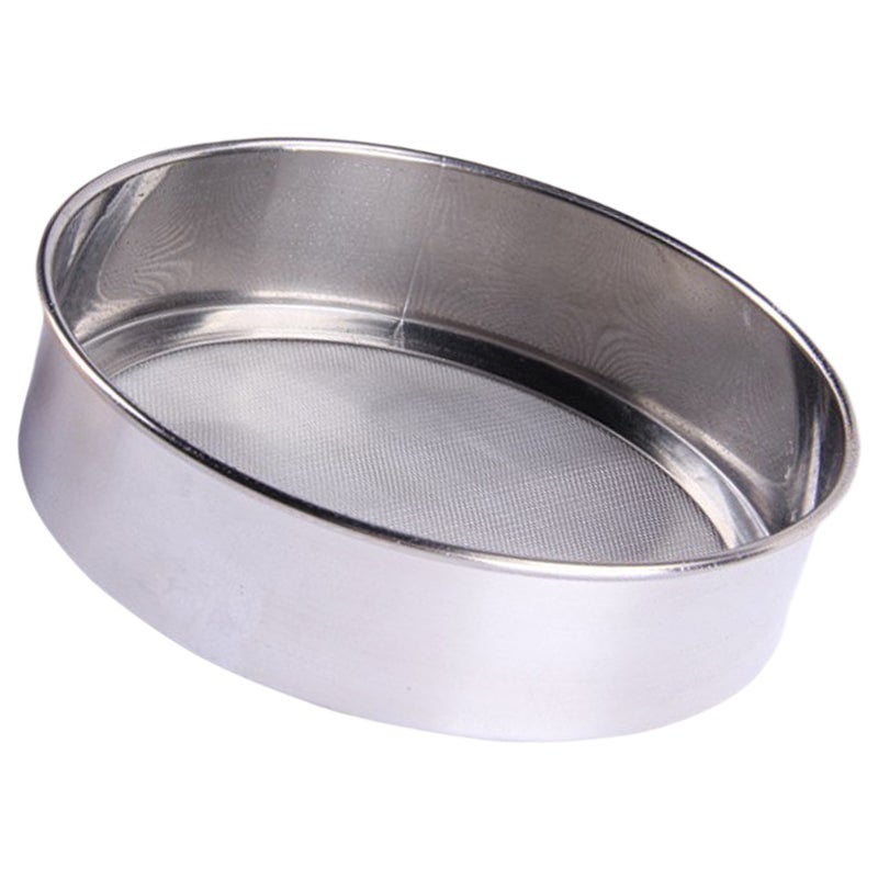 Stainless Steel Fine Mesh Flour Sifter Handheld Flour Sifting Sieve Strainer Round Kitchen Baking Sugar Colander Mesh (60 Mesh, Random Pattern) - Image 4