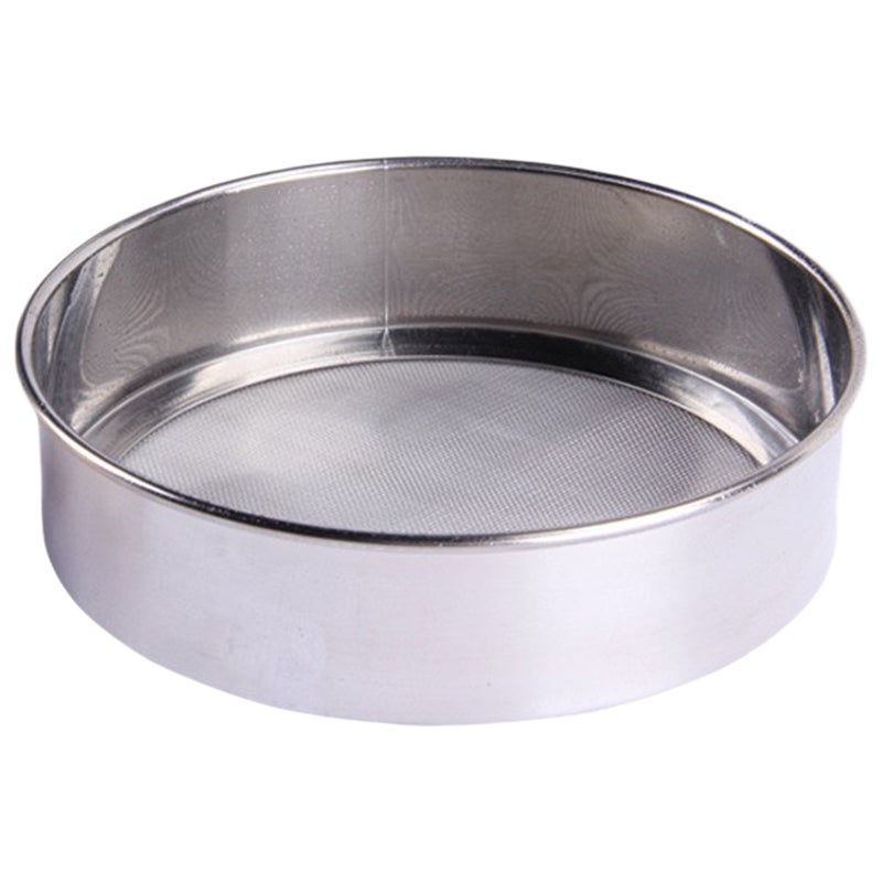 Stainless Steel Fine Mesh Flour Sifter Handheld Flour Sifting Sieve Strainer Round Kitchen Baking Sugar Colander Mesh (60 Mesh, Random Pattern) - Image 1