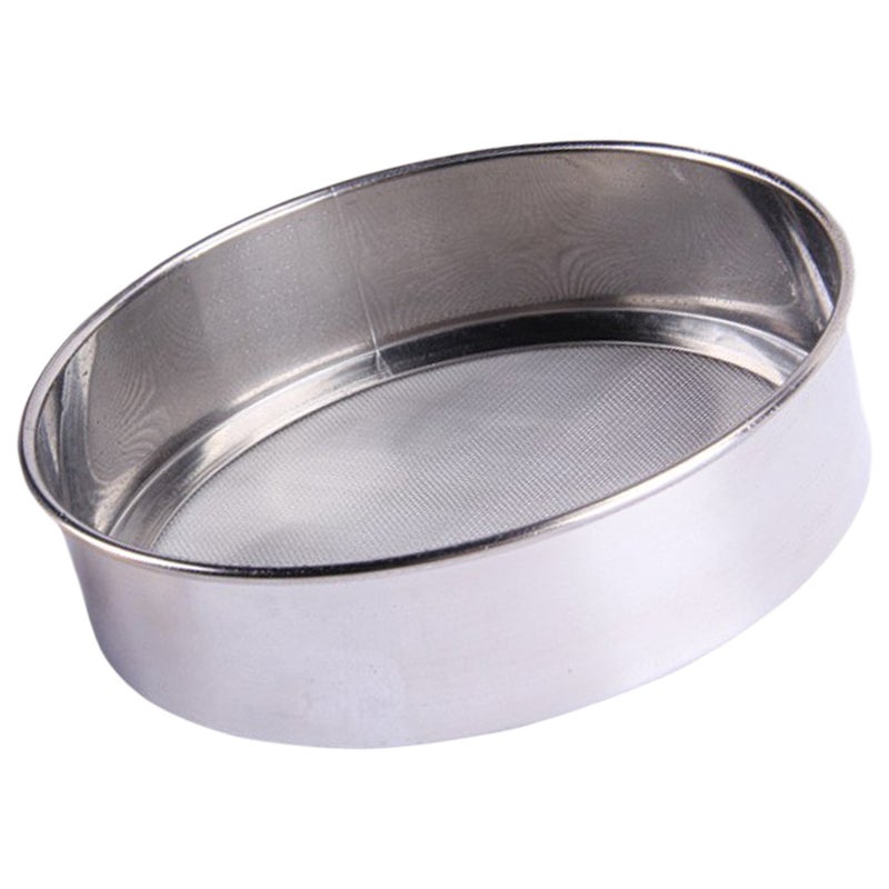 Stainless Steel Fine Mesh Flour Sifter Handheld Flour Sifting Sieve Strainer Round Kitchen Baking Sugar Colander Mesh (60 Mesh, Random Pattern) - Image 5