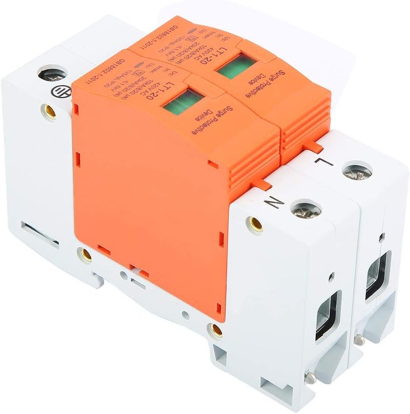DEWIN 2P Surge Protection Device, 10kA-20kA 420V AC House Surge Protective Low Voltage Surge Arrester - Image 3